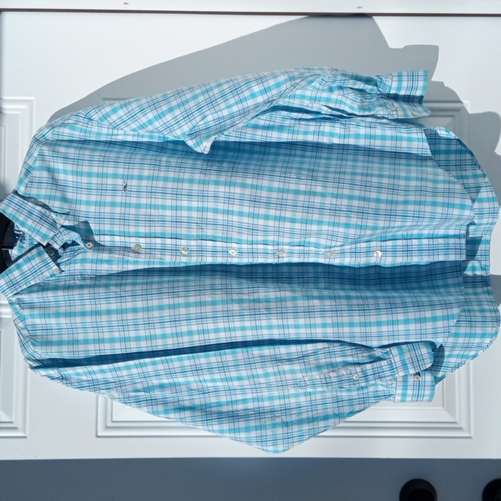 {$15 BUNDLED} VINEYARD VINES Whale Blue White Cotton Long Sleeve Button Up